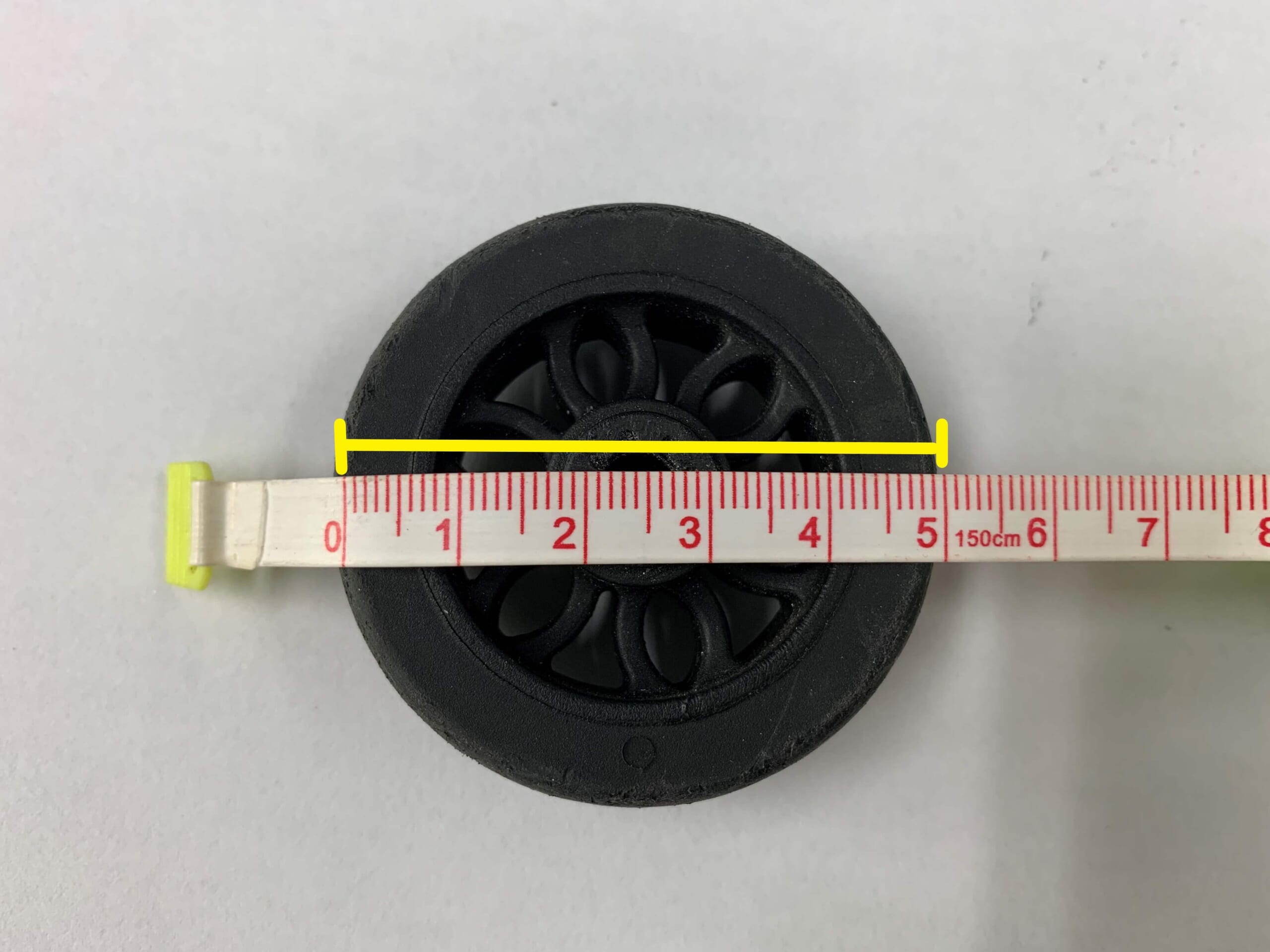 タイヤの直径の計測