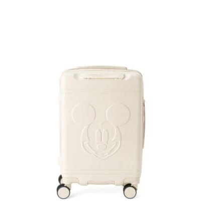 シフレ　ハピタス　ミッキーマウスフェイスのホワイトボディのスーツケース